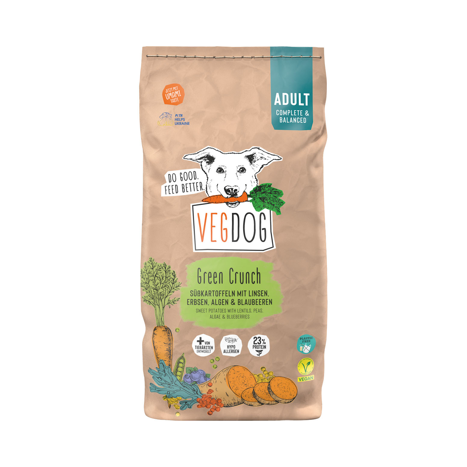 2er-SET Green Crunch veganes Hundefutter NICHT BIO 10kg VEGDOG - Bild 1