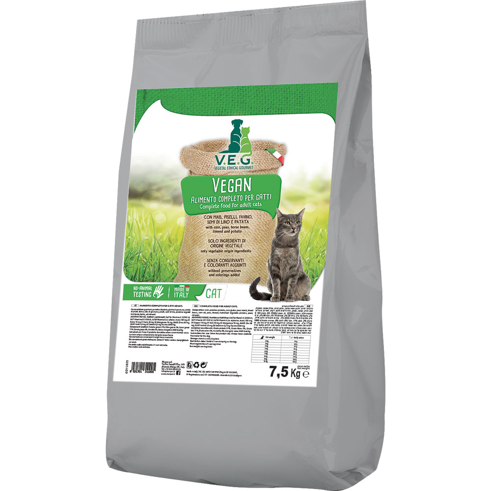 2er-SET Katzen-Trockenfutter VEGAN Cat 7,5kg  (nicht Bio) V.E.G. - Bild 1