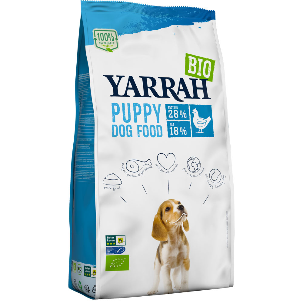 Bio Hunde-Trockenfutter Welpen Huhn 2kg Yarrah - Bild 1