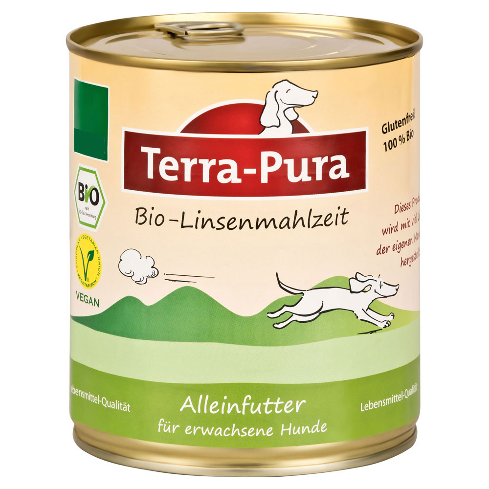 Bio Hundefutter Feucht Linsenmahlzeit 810g Terra Pura - Bild 1