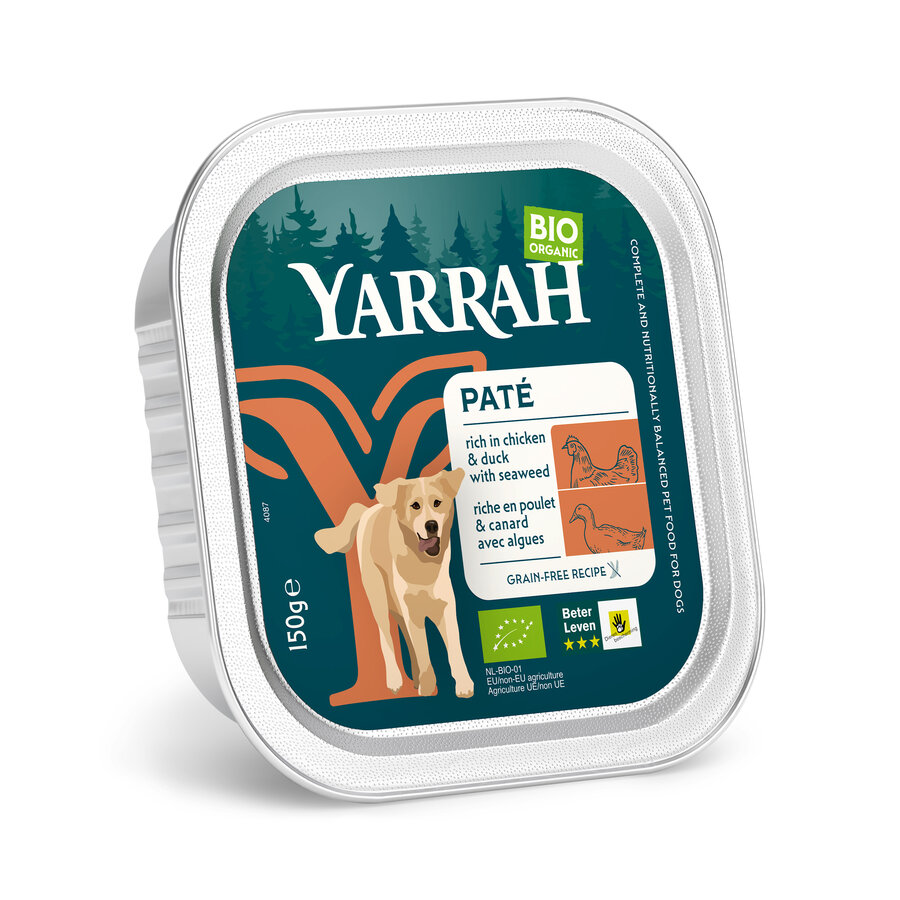 Bio Hundefutter Pate mit Huhn und Ente getreidefrei 150g Yarrah - Bild 1