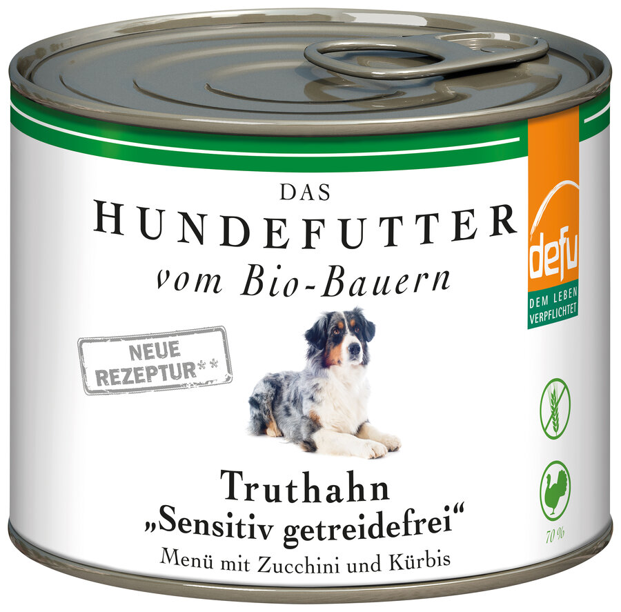 Bio Hundefutter Truthahn Sensitiv getreidefrei 200g defu - Bild 1