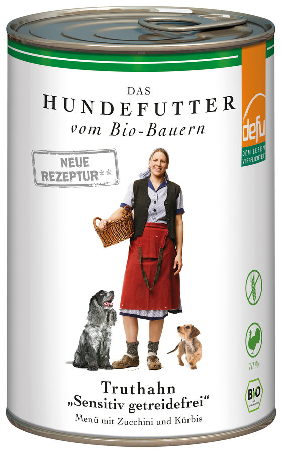 Bio Hundefutter Truthahn Sensitiv getreidefrei 400g defu - Bild 1