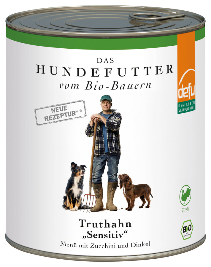 Bio Hundefutter Truthahn Sensitive 800g defu - Bild 1