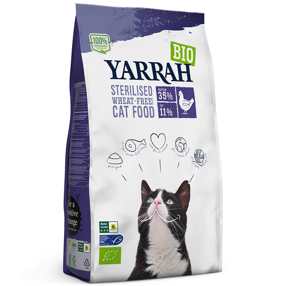 Bio Trockenfutter sterilisierte/übergewichtige Katzen, weizenfrei 2kg Yarrah - Bild 1