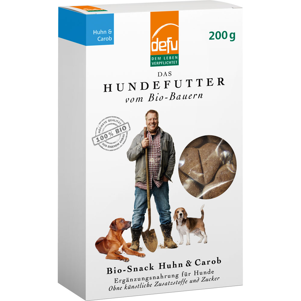 EP unklar Bio Hunde Leckerlie Huhn Carob 200g Defu - Bild 1