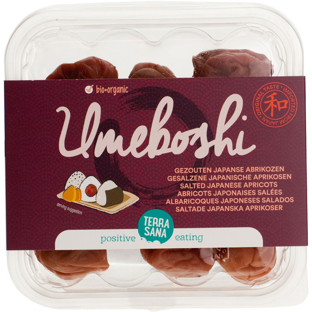 Haltb. bis 20.10.2024   Bio Umeboshi, 150g Kunststoffbox TerraSana - Bild 1