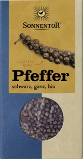 Pfeffer schwarz ganz bio 55 g, Packung - Bild 1