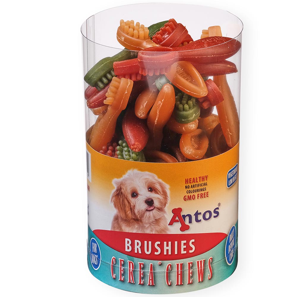 Vega Kausnack Zahnbürsten Puppy (~5cm,100g) bunte Mschng NICHT BIO Cerea - Bild 1